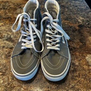 Vans Gray High-Tops with White Interior